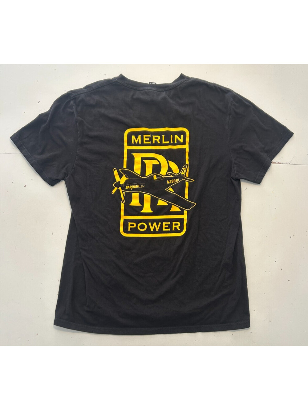 Rolls Royce Bardahl  Merlin Power Aircraft T-Shirt Black Size L